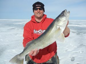 Trophy ice fishing catch